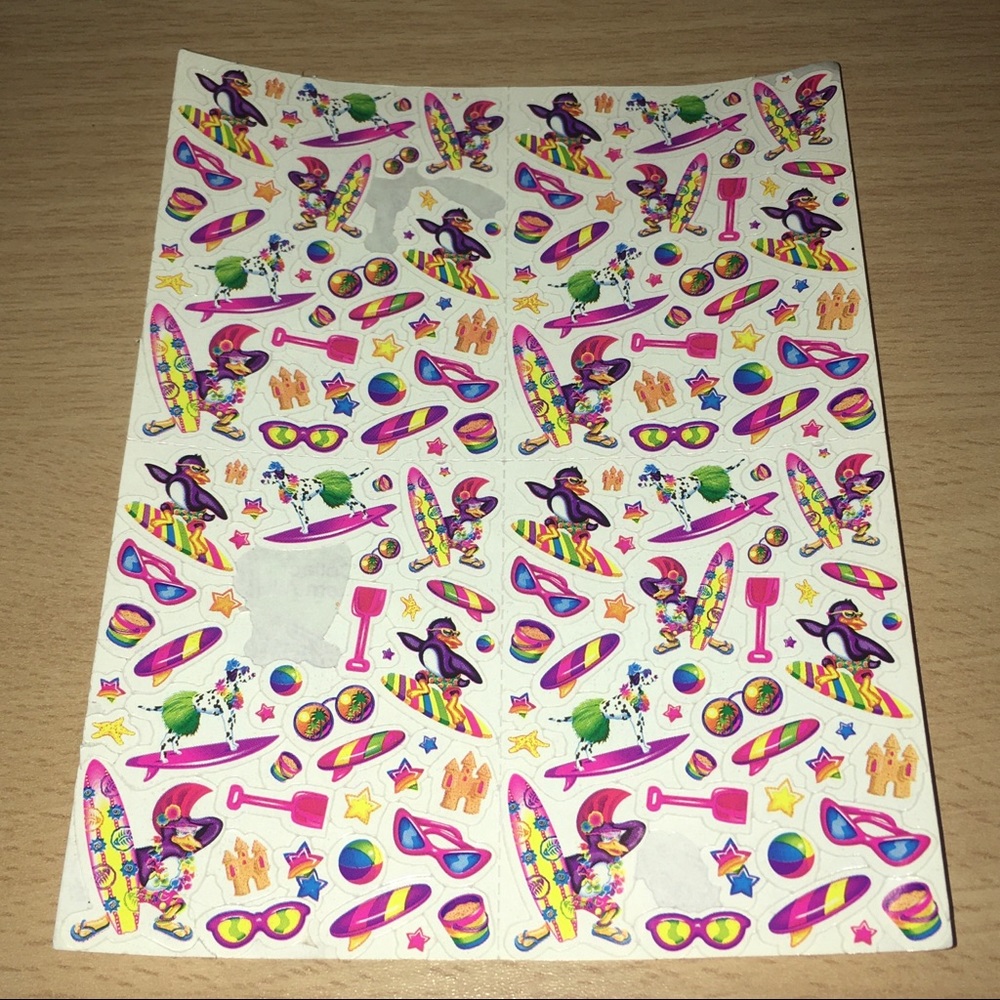 Beach Dalmatians S667 Vintage Lisa Frank Stickers